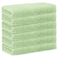 thumbnail image 1 of REGALWOVEN 6 Pack Cotton Washcloths, Solid Face Cloths, Absorbent and Quick Drying Towel for Bathroom Green 13" x 13", 1 of 7