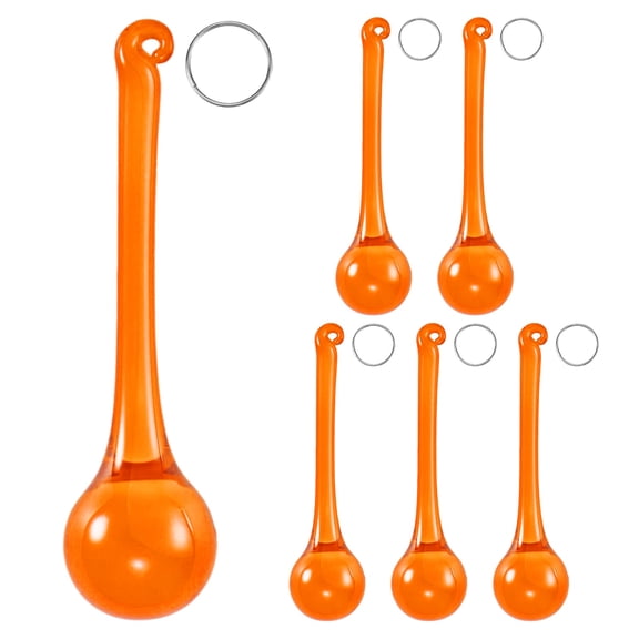 Uxcell 6-Pack Crystal Raindrop Prisms, 78mm Replacement Chandelier Teardrop Icicle Drops Hanging Pendant for Lamp [Amber]