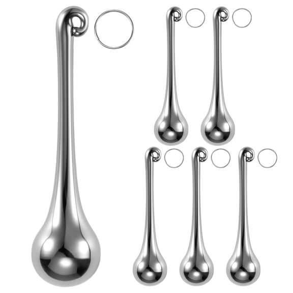 Uxcell 6-Pack Crystal Raindrop Prisms, 78mm Replacement Chandelier Teardrop Icicle Drops Hanging Pendant for Lamp [Silver Tone]