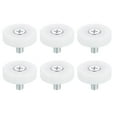 thumbnail image 1 of Uxcell 6 Pack Drawer Rollers, 25mm Plastic Drawer Pulley Sliding Positioning Rollers Slide Guide Bearing Small Pulleys for File Cabinet Slides, White, 1 of 6