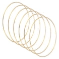 thumbnail image 1 of Uxcell 6 Pack Dream Catcher Rings 8.7 inch Metal Macrame Wreath Floral Round Rings Crafts Hoop Gold, 1 of 6