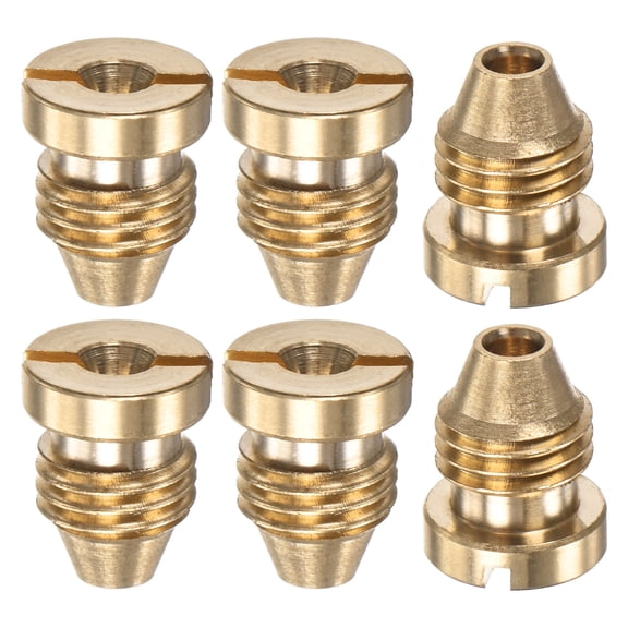 Uxcell 6-Pack Foam Cannon Orifice Nozzle, 1.25mm Brass Universal Thread Tips Sprayer Connector Replacement Nozzles
