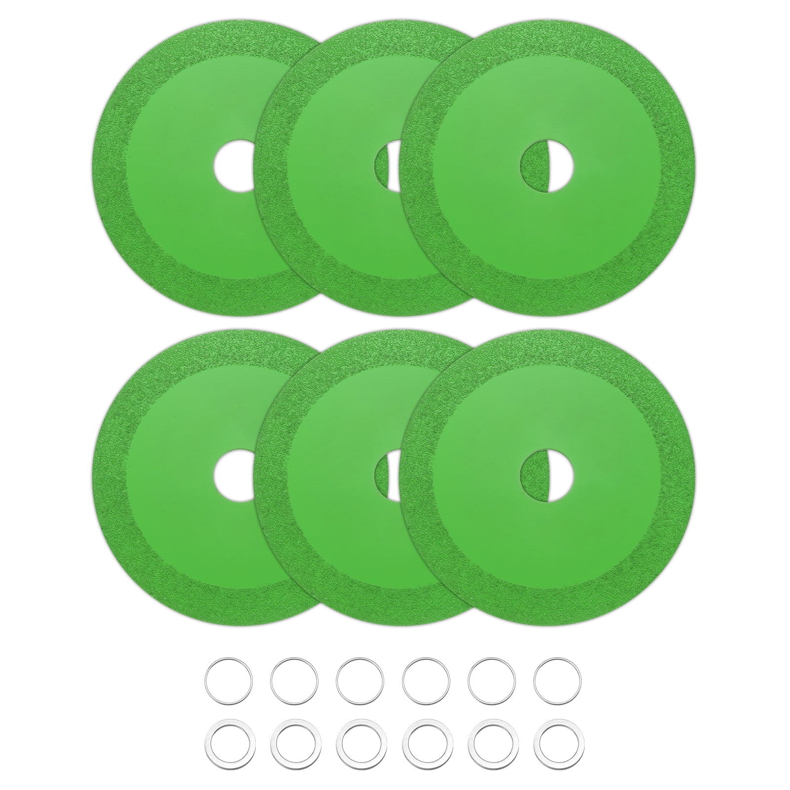 Uxcell 6 Pack Glass Cutting Disc 5 Inch for Angle Grinder 7/8" Diamond Cutting Disc Ultra-Thin Saw Blade for Grinding