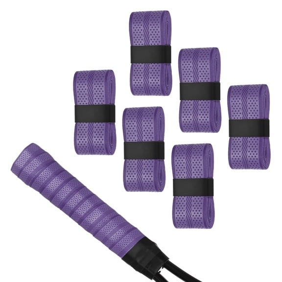 Uxcell 6-Pack Golf Grip Wrapping Tapes Anti-Slip Sweat Absorbent Tennis Overgrip Grip Tape for Golf/Racquetball/Badminton Dark Purple