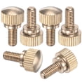 thumbnail image 1 of Uxcell 6-Pack Knurled Thumb Screws, M4x8mm Solid Brass Flat Head Knobs Bolts with Shoulder Grip Fasteners, 1 of 6