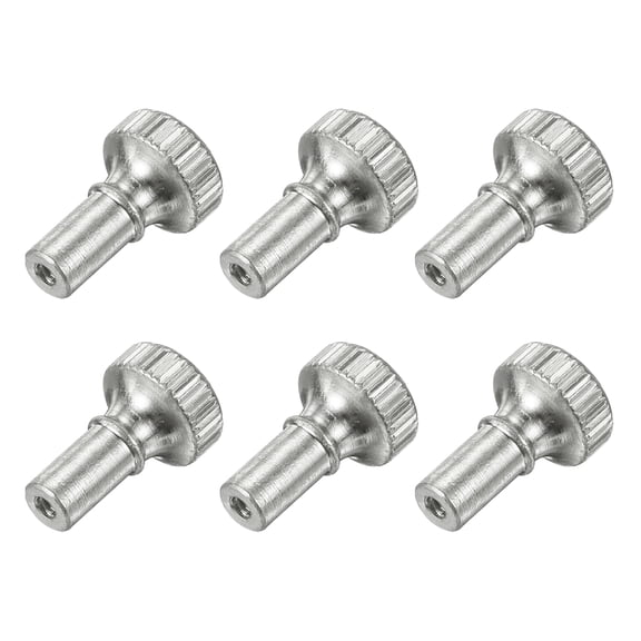 Uxcell 6 Pack Lamp Switch Knob, Turn On/Off Light Switch Knob Replacement, Twist Switch Knobs for Universal Light Socket, DIY Project, Table, Floor Lamp Repair Kit, Silver