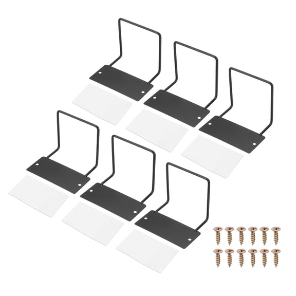 Uxcell 6 Pack Mattress Slide Stopper, 4.7 Inch x 3.9 Inch Mattress Retainer Bar Metal Non-Slip Slide Holders for Most Bed Frames to Prevent Sliding, Black