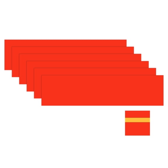 Uxcell 6-Pack Name Plate Engraving Blanks 1.3mm Thick 8x2 Inch Red/Yellow