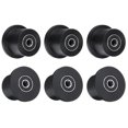 thumbnail image 1 of Uxcell 6 Pack Nylon Machined Wheels/Rollers Gym Replacement Wheels Fits with Bearings Through Hole of 5/16" in Diameter, Black, 1 of 5