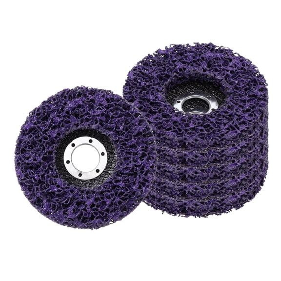 Uxcell 6 Pack Paint Stripper Discs for Angle Grinder - 4.5" x 7/8"(Arbor) Rust Remover Wheel Stripping Wheel for Clean Remove Rust Paint Welds Oxidation Metal Wood Surface, Purple