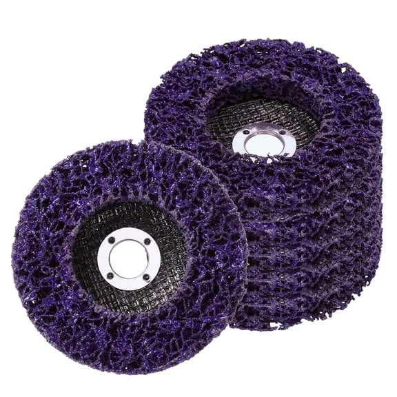 Uxcell 6 Pack Paint Stripper Discs for Angle Grinder - 4" x 5/8"(Arbor) Rust Remover Wheel Stripping Wheel for Clean Remove Rust Paint Welds Oxidation Metal Wood Surface, Purple