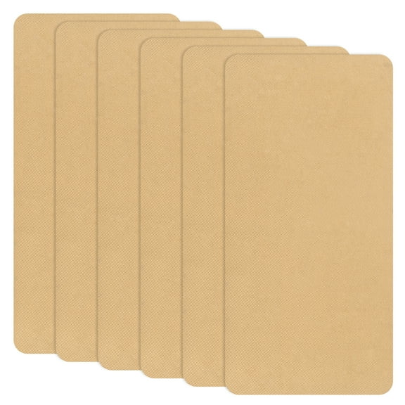 Uxcell 6-Pack Polyester Repair Patches, 7.9 x 3.9" Self-Adhesive Fabric Repair Patches for Sofas, Camel