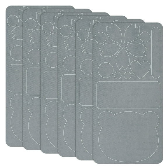 Uxcell 6-Pack Polyester Repair Patches, 7.9 x 3.9" Self-Adhesive Fabric Repair Patches for Sofas, Gray