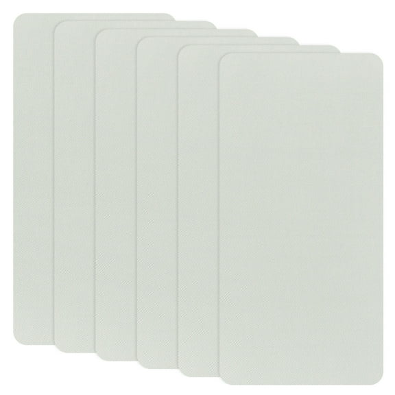 Uxcell 6-Pack Polyester Repair Patches, 7.9 x 3.9" Self-Adhesive Fabric Repair Patches for Sofas, Light Gray