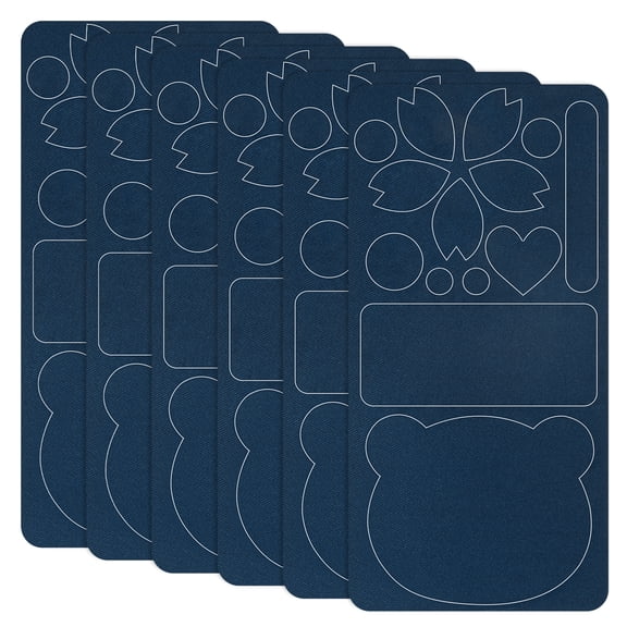 Uxcell 6-Pack Polyester Repair Patches, 7.9 x 3.9" Self-Adhesive Fabric Repair Patches for Sofas, Navy Blue