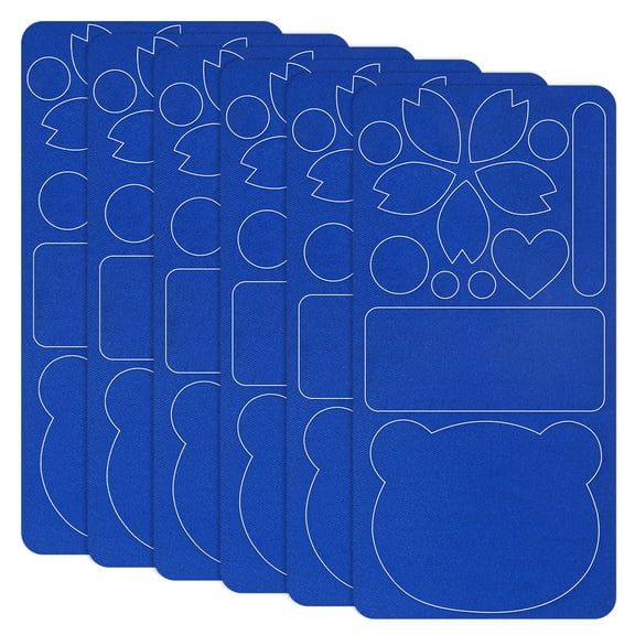 Uxcell 6-Pack Polyester Repair Patches, 7.9 x 3.9" Self-Adhesive Fabric Repair Patches for Sofas, Sapphire Blue