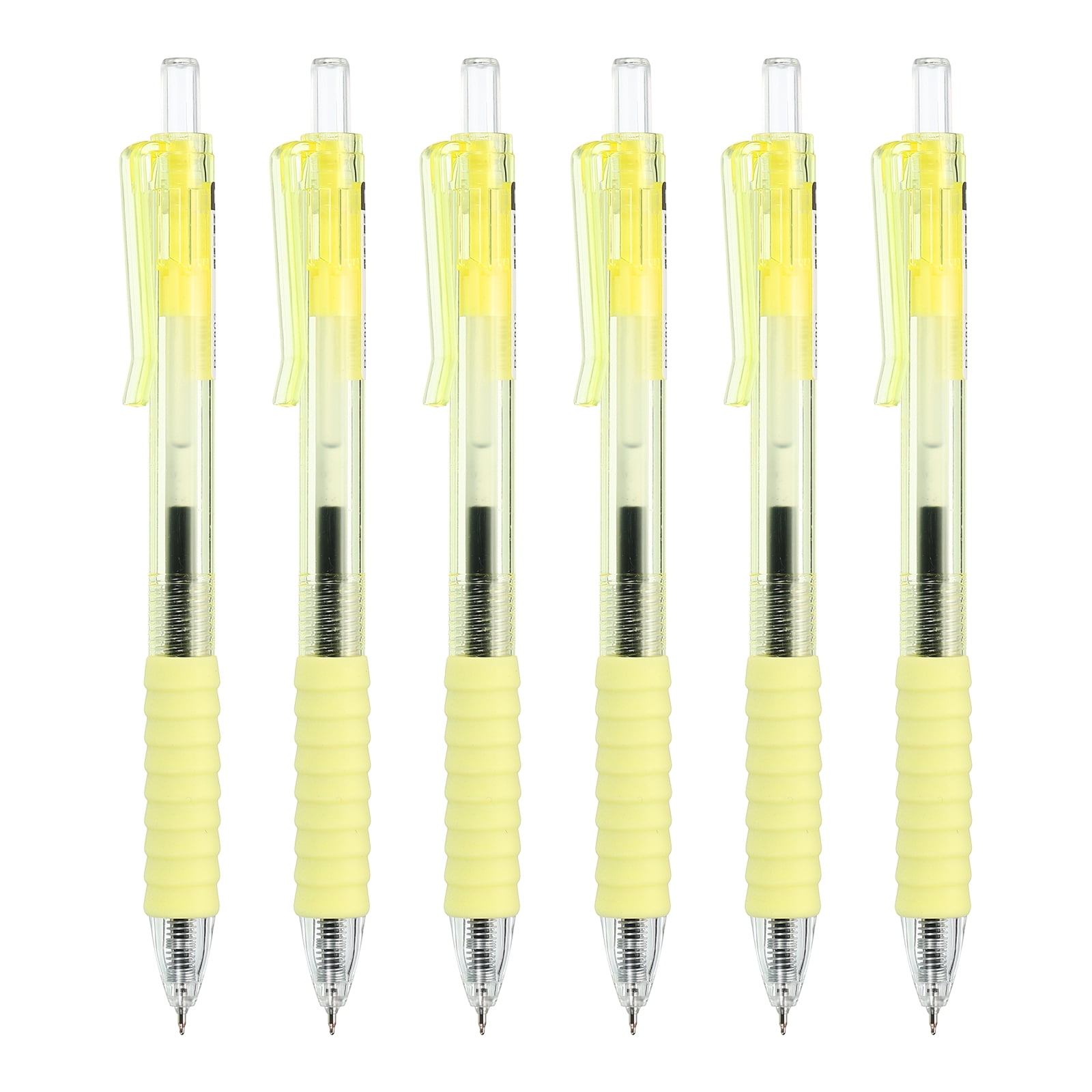 Pen Retractable Note Uxcell 6 Pack Retractable Pens, 0.5mm Black Ink Pens, Fine Point Smooth ...