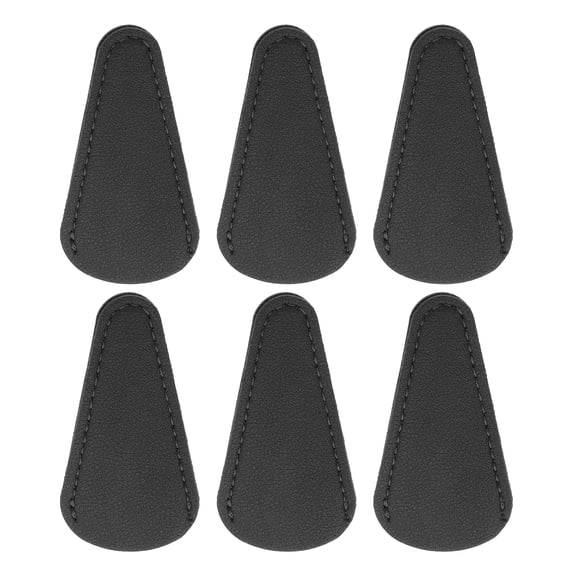 Uxcell 6 Pack Scissors Sheath, 2.9" x 1.5" Scissors Cover Protector PU Leather Portable Collect Bags for Eyebrow Trimming Beauty Tool Protection, Black