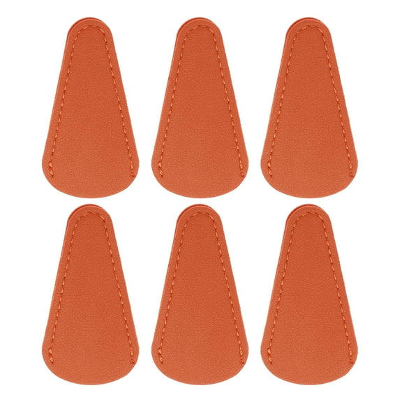 Uxcell 6 Pack Scissors Sheath, 2.9" x 1.5" Scissors Cover Protector PU Leather Portable Collect Bags for Eyebrow Trimming Beauty Tool Protection, Orange