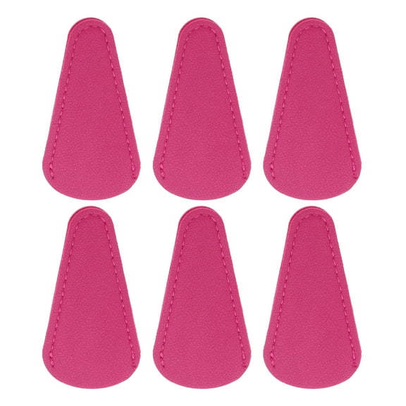Uxcell 6 Pack Scissors Sheath, 2.9" x 1.5" Scissors Cover Protector PU Leather Portable Collect Bags for Eyebrow Trimming Beauty Tool Protection, Rose Red