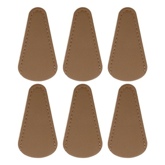 Uxcell 6 Pack Scissors Sheath, 2.9" x 1.5" Scissors Cover Protector PU Leather Portable Collect Bags for Eyebrow Trimming Beauty Tool Protection, Yellow Brown
