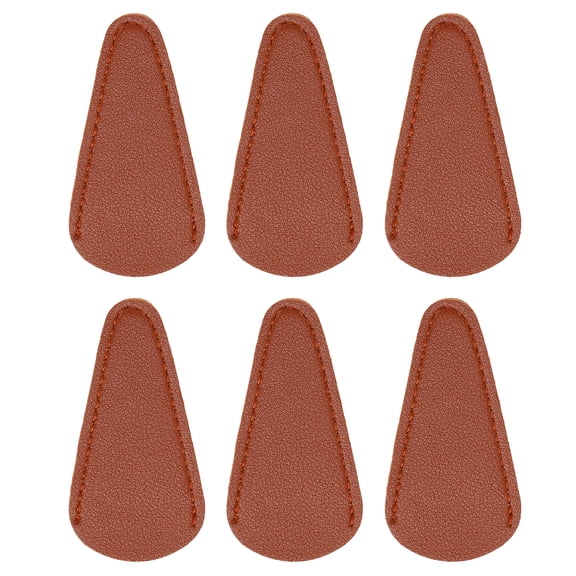 Uxcell 6 Pack Scissors Sheath, 2.9" x 1.5" Scissors Cover Protector PU Leather Portable Collect Bags, Red Brown