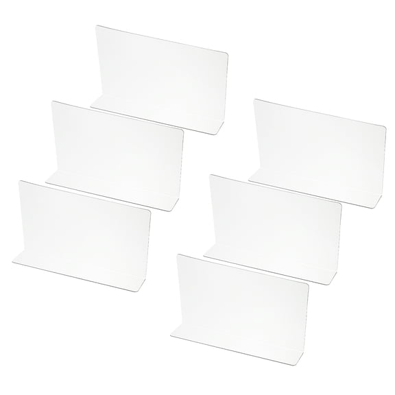Uxcell 6 Pack Shelf Dividers for Closet Organization, 7.9x1.57x4.7" Acrylic Closets Separator Kitchen Cabinet Shelves Under Bed Blocker for Bedroom Kitchen Office, Clear