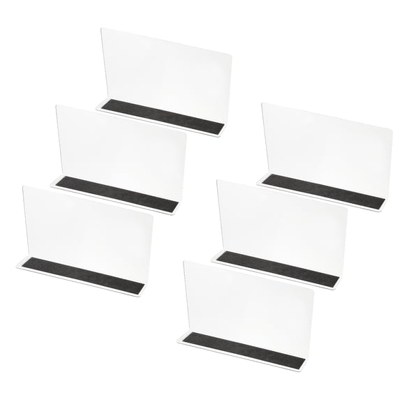 Uxcell 6 Pack Shelf Dividers for Closet Organization, 7.9x1.57x4.7" Acrylic Magnetic Closets Separator Kitchen Cabinet Shelves Under Bed Blocker for Bedroom Kitchen Office, Clear