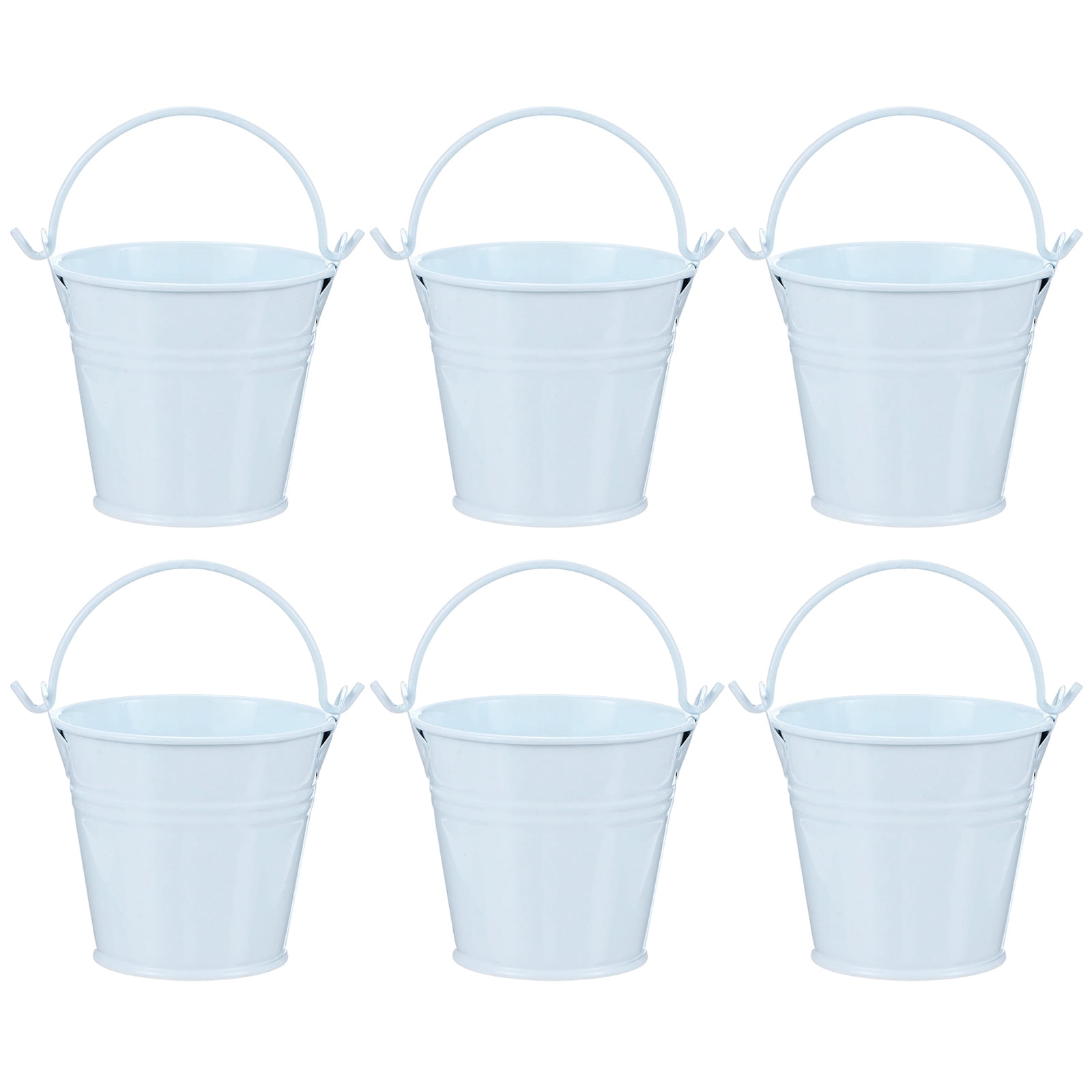 Uxcell 6-Pack Small Metal Bucket with Handle, 2.8 x 2.4 Inch Iron Mini ...