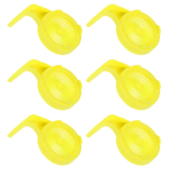 Uxcell 6 Pack Sprouting Lids 86mm Wide Mouth Canning Jar Lid, Yellow