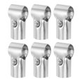 thumbnail image 2 of Uxcell 6Pcs T Pipe Clamp Connector, Structural Pipe Connector Chain Link Fence Clamp Stainless Steel Corner Fitting End Rails Clamp Fit OD 1 Inch( 25mm), Silver, Pipe Clamps - Canada 2 of 9