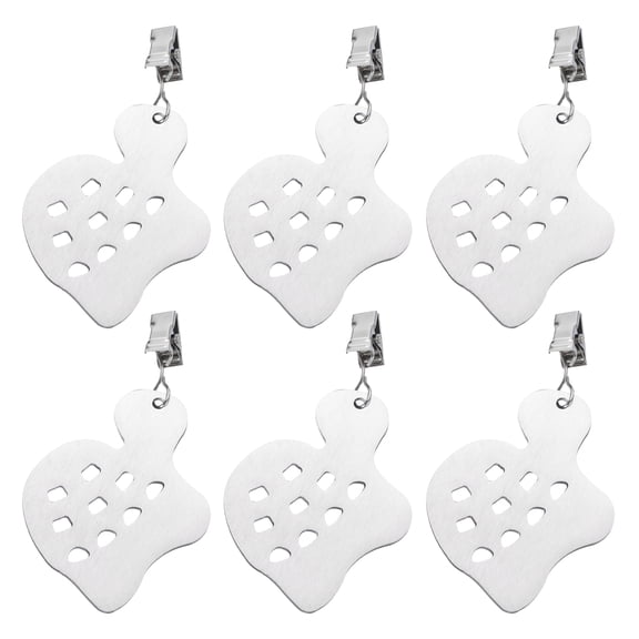 Uxcell 6 Pack Tablecloth Weights Stainless Steel with Metal Clips Turtle Shape 5.5x7cm for Outdoor Picnic Decoration Silver