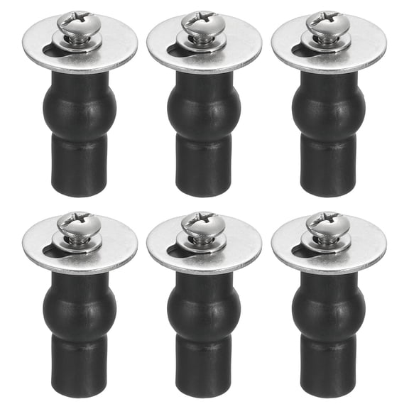 Uxcell 6 Pack Toilet Seat Hinge Screw, Stainless Steel Universal Toilet Seat Screws Expanding Rubber Bolt with 0.55"/1.1" Gasket for Toilet Seat Replacement Parts