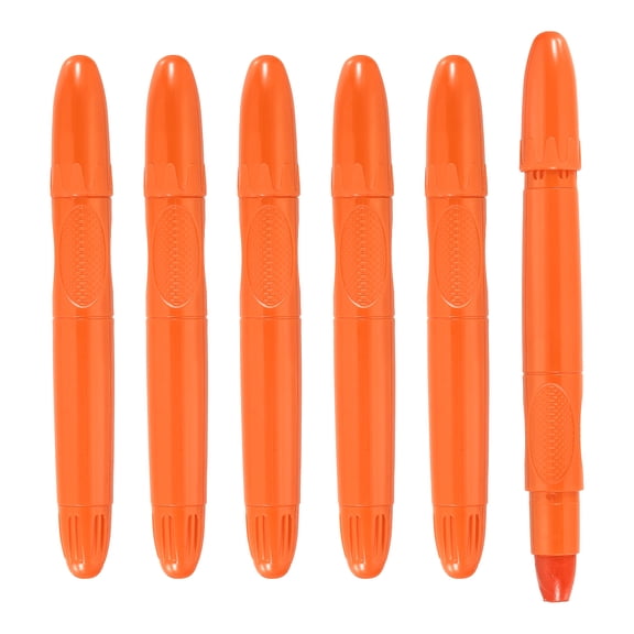 Uxcell 6 Pack Twistable Crayons, Coloring Twist Crayon Retractable Easy to Hold Silky Washable for Coloring Books Crafts Christmas Gifts Birthday Parties Art Office Supplies, Orange