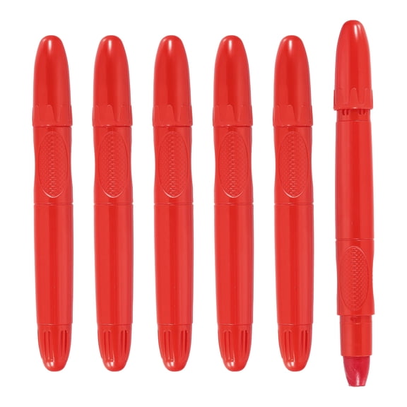 Uxcell 6 Pack Twistable Crayons, Coloring Twist Crayon Retractable Easy to Hold Silky Washable for Coloring Books Crafts Christmas Gifts Birthday Parties Art Office Supplies, Red