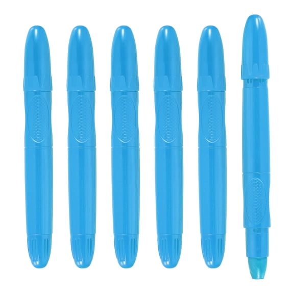 Uxcell 6 Pack Twistable Crayons, Coloring Twist Crayon Retractable Easy to Hold Silky Washable for Coloring Books Crafts Christmas Gifts Birthday Parties Art Office Supplies, Sky Blue