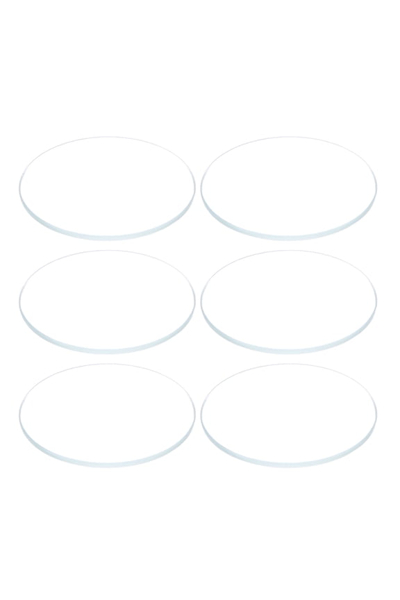 6 Pack Watch Glass Crystal Lens, 30mm Dia. 1.1mm Edge Thickness Double Dome Round Clear Watch Glass