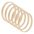 thumbnail image 1 of Uxcell 6 Pack Wooden Bamboo Floral Hoop 4 Inch Craft Wooden Wreath Rings, Apply to DIY Wedding Wreath Decor, 1 of 6
