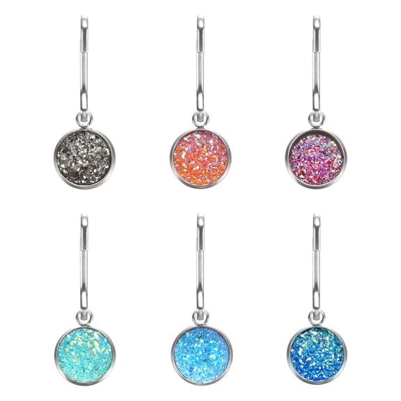 Uxcell 6 Pack Zipper Pulls Charm, Zipper Pull Replacement Repair Zip Head Handle for Luggage Clothing Jackets Backpacks Boots (Cyan/Green/Pink/Orange/Blue/Silver)