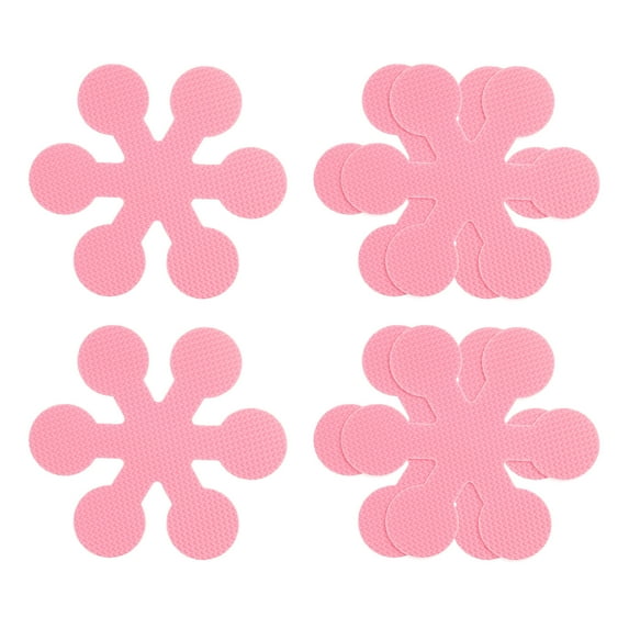 Uxcell 6 Packs Non Slip Stickers 3.15" Bath Shower Floor Snowflake Style Decals Pink