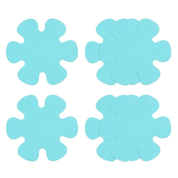 Uxcell 6 Packs Non Slip Stickers 3.94" Bath Shower Floor Flower Style Decals Blue