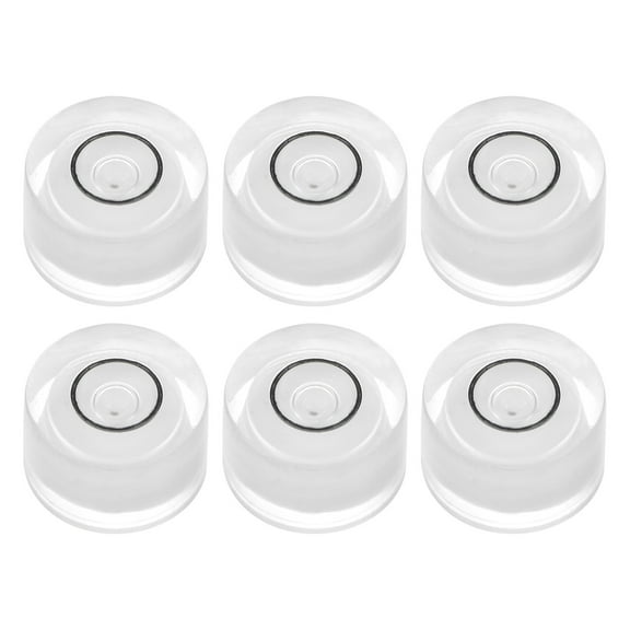 Uxcell 6 Packs Round Bubble Level 10x6mm Mini Circular Bullseye Spirit Levels for Camera Tripod Telescope, White