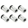 thumbnail image 1 of Uxcell 6 Pcs 1/2 Inch OD Tube to 1/4 Inch NPT Female Thread Push to Connect Fittings, 1 of 7