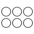 thumbnail image 1 of Uxcell 6 Pcs 1.4" Metal O Rings, Electroplated Zinc Alloy O Ring Buckle, Black, 1 of 6