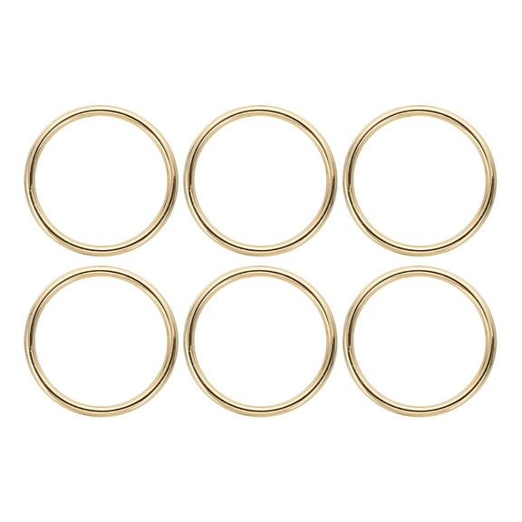 Uxcell 6 Pcs 1.4" Metal O Rings, Electroplated Zinc Alloy O Ring Buckle, Gold