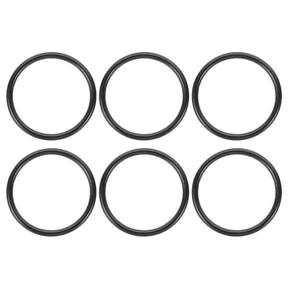 Uxcell 6 Pcs 1.6" Metal O Rings, Electroplated Zinc Alloy O Ring Buckle, Black
