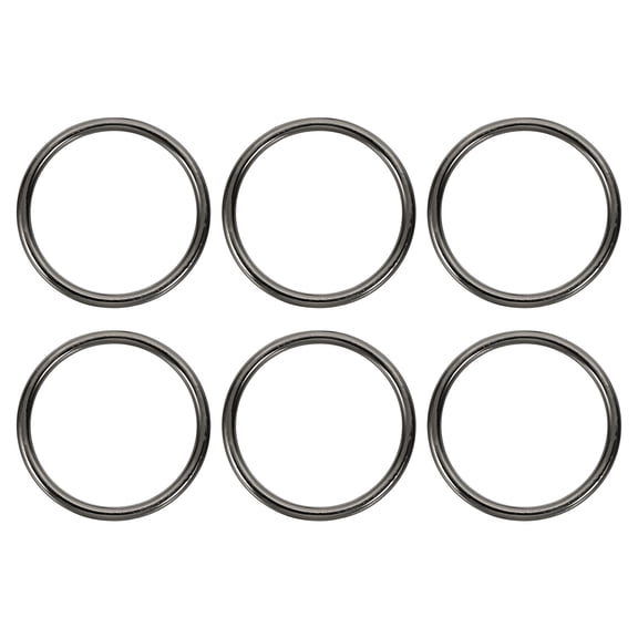 Uxcell 6 Pcs 1.6" Metal O Rings, Electroplated Zinc Alloy O Ring Buckle, Gun