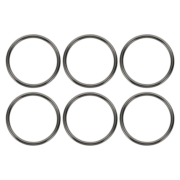 Uxcell 6 Pcs 1.8" Metal O Rings, Electroplated Zinc Alloy O Ring Buckle, Gun