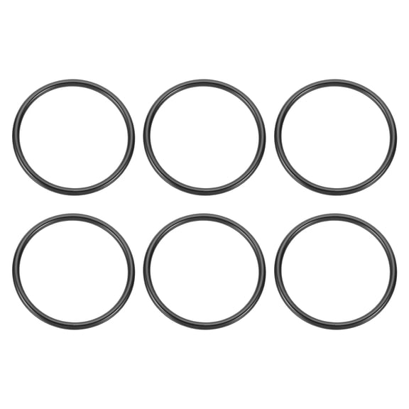 Uxcell 6 Pcs 2" Metal O Rings, Electroplated Zinc Alloy O Ring Buckle, Black