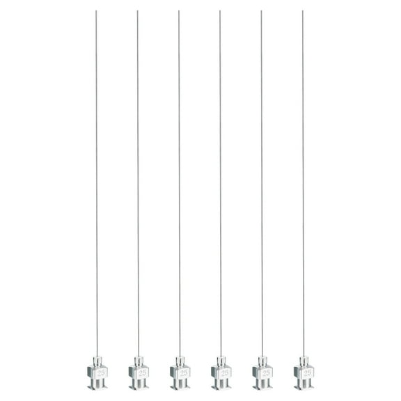 Uxcell 6 Pcs 25G 5 Inch Blunt Tip Dispensing Needle with Lure Lock for Refilling Liquid Inks Adhesives